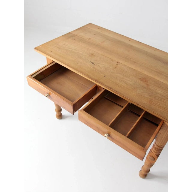Farmhouse Antique Baker's Table For Sale - Image 3 of 13