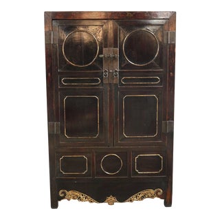 Late 19th Century Elm Wood Wedding Cabinet For Sale