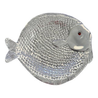Vintage "Wonders of the Water" 7-Inch Fish Plate by Arthur Court For Sale