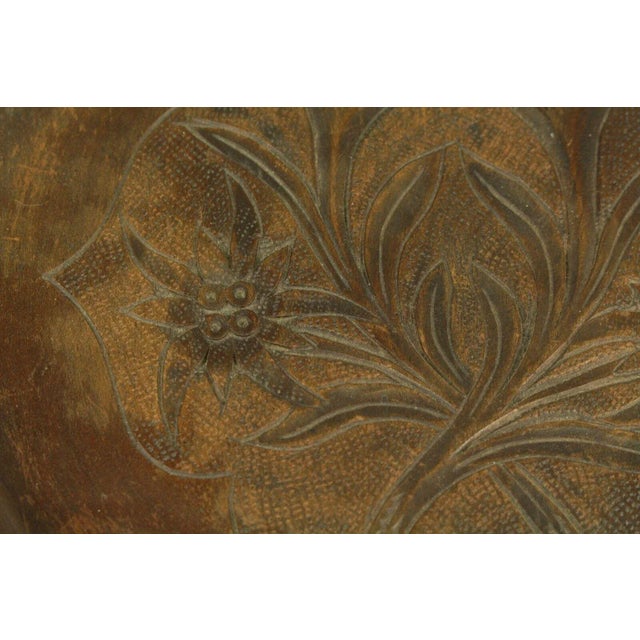 Black Forest Carved Wood Swiss Wind-Up Musical Bowl Compote Edelweiss For Sale In Houston - Image 6 of 13