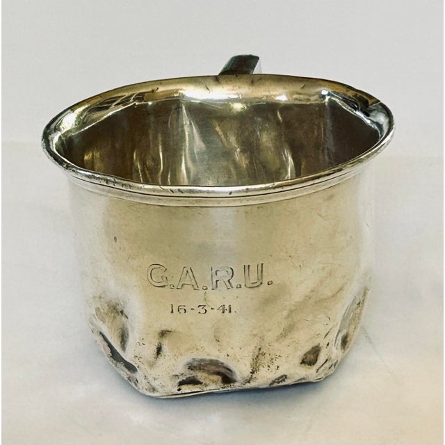 Sheffield Antique 1914 Sterling Silver Child's Baby Cup, Baker & Staniforth Sheffield, 92g For Sale - Image 4 of 9