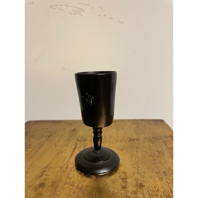 19th Century Whaler Made Turned Ebony Stemmed Cup For Sale In New York - Image 6 of 12