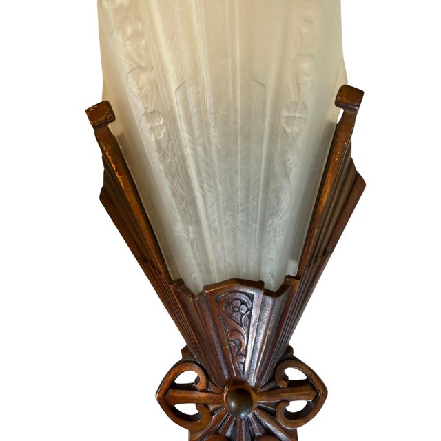 Antique Pair of Verdin Company Art Deco Wall Sconces For Sale - Image 4 of 7