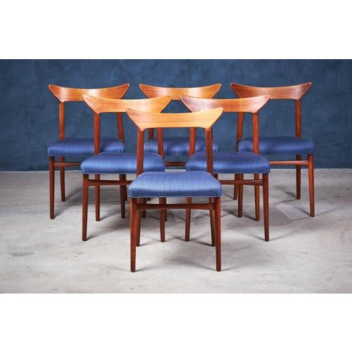 Set of six dining chairs designed by Kurt Østervig in the 1960s. Crafted in teak, this elegant model was produced only for...