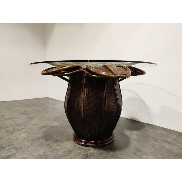 Vintage Bamboo Dining Table, 1970s For Sale - Image 10 of 12