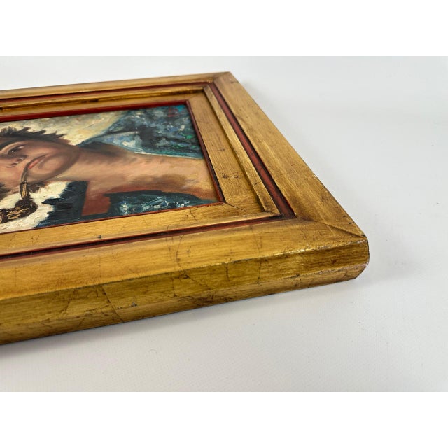 R. Landi, Boy with Pipe and Straw Hat, Oil on Canvas, 1960s, Framed For Sale - Image 12 of 15