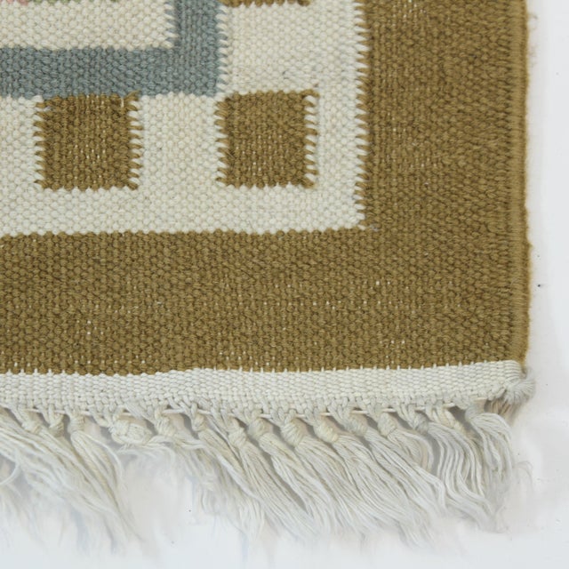 Brown Modern Flat Weave Kelim Rug For Sale - Image 8 of 10