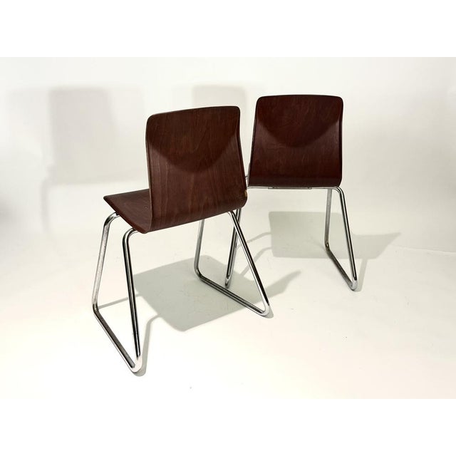 Set of Stacking Chairs in Pagwood from Thur-Op For Sale - Image 11 of 18