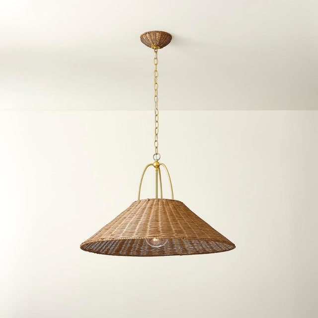 Hudson Valley Lighting Mitzi Zoe Feldman Davida Rattan Pendant, Large For Sale - Image 4 of 5