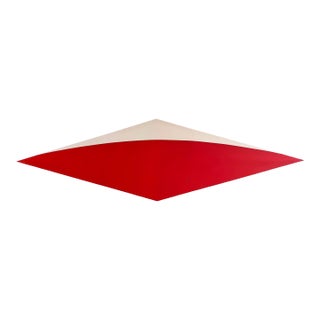 Monumental Graphic Hard Edge Elongated Diamond Painting, Vintage Abstract For Sale