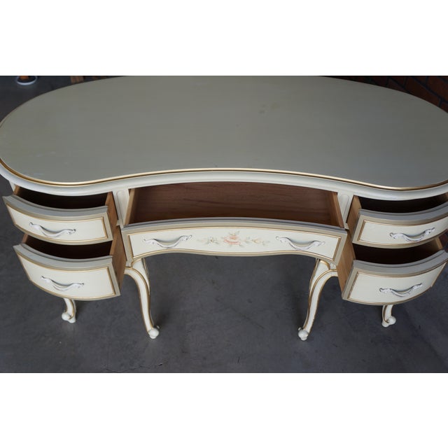 Drexel Touraine Collection Hand Painted Writing Desk For Sale - Image 9 of 9