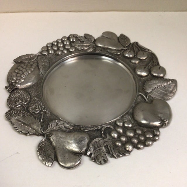 Metal Sheffield Silver Plated Wine Bottle Coasters,1 Italian Pewter Coaster, 1 Author Court Wine Bottle Coaster- Group of 4 For Sale - Image 7 of 12