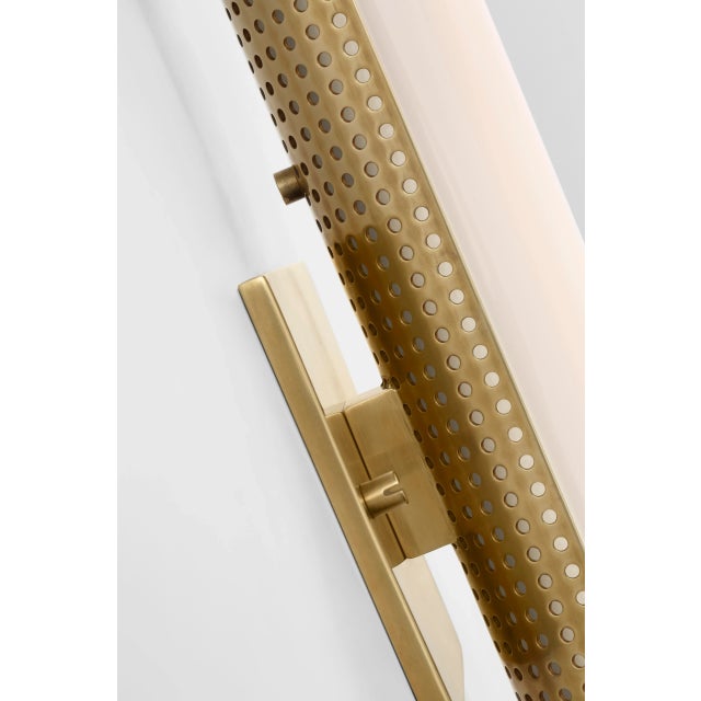 Precision 21" Bath Light in Antique-Burnished Brass with White Glass Designer: Kelly Wearstler Height: 21" Extension:...