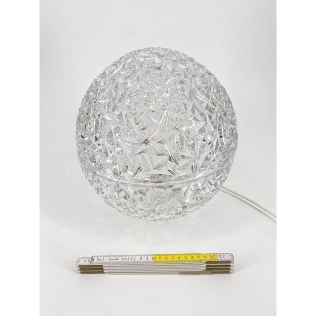Ball Lamp in Faceted Crystal Glass, 1950s For Sale - Image 18 of 18