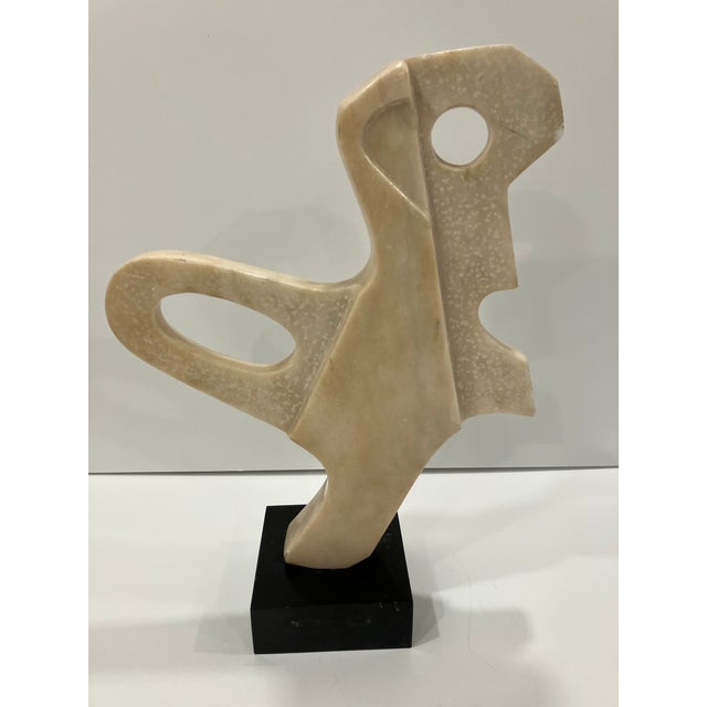 Antique White 1970s Abstract Marble Sculpture in the Style of Barbra Hepworth For Sale - Image 8 of 8