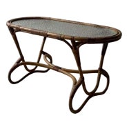 Vintage Rattan Coffee Table from TRIO, 1960s For Sale