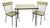 1960s Mid-Century Child’s Dinette Set With Yellow Crosshatch Laminate For Sale