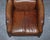 Brown Vintage Brown Heritage Leather Reading Lounge Armchair in the style of Halo and Timothy Oulton For Sale - Image 8 of 16
