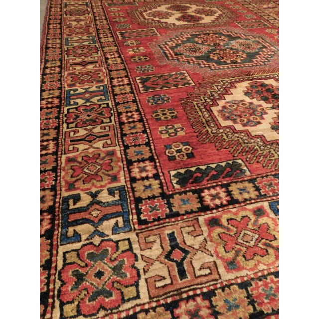 Vintage Hand Knotted Vegetable Dye Royal Choi Afghan Area Rug. 5'2"x 6'4" For Sale - Image 9 of 15