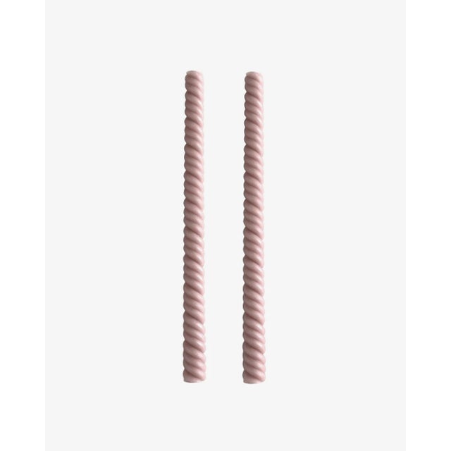 2020s Helix Tapers, Set of 2 - Rosewater For Sale - Image 5 of 5