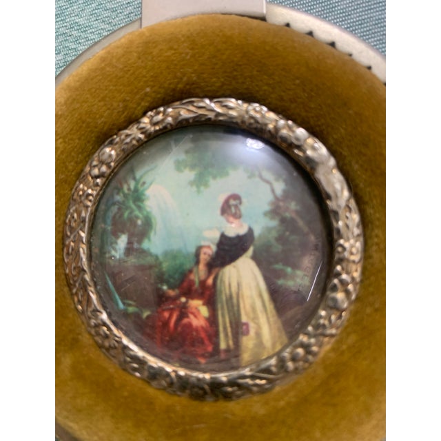 1930s Antique Victorian Velvet Framed Miniature Portraits For Sale - Image 5 of 9