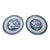 Pair of 19th Century Chinese Export "Canton" Blue & White Porcelain Plates, 8.5" For Sale