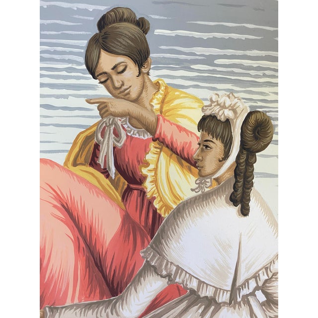 Monuments of Paris, Hand-Painted Wallpaper For Sale - Image 11 of 12