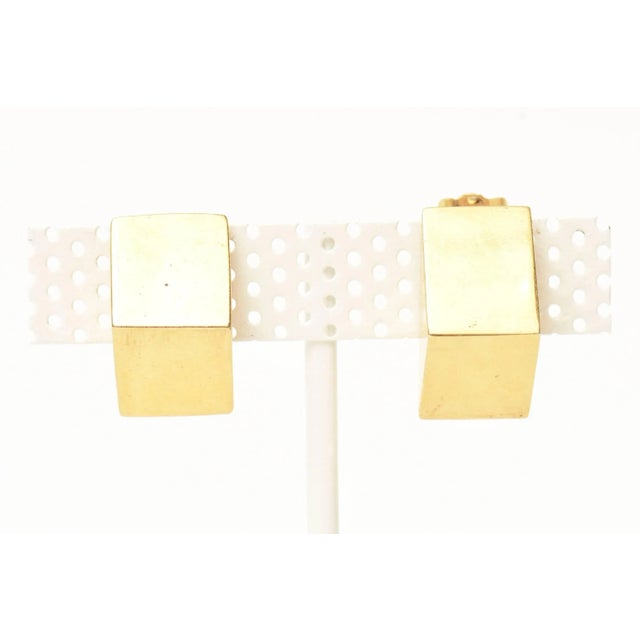 2000 - 2009 Custom Vermeil Over Sterling Silver Sculptural Clip on Earrings Pair Of For Sale - Image 5 of 8