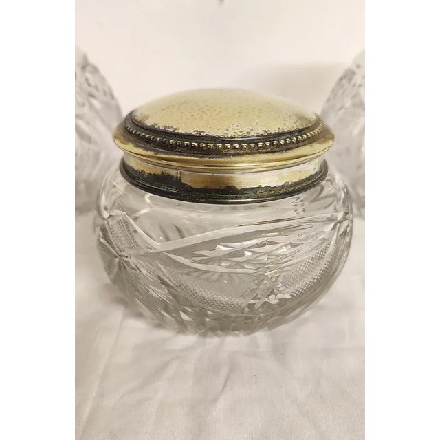 1950s French Crystal Bathroom Set, 1940s, Set of 3 For Sale - Image 5 of 14