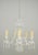 Traditional style crystal chandelier with curved glass arms and spear shaped crystals. The chain is made of polished...