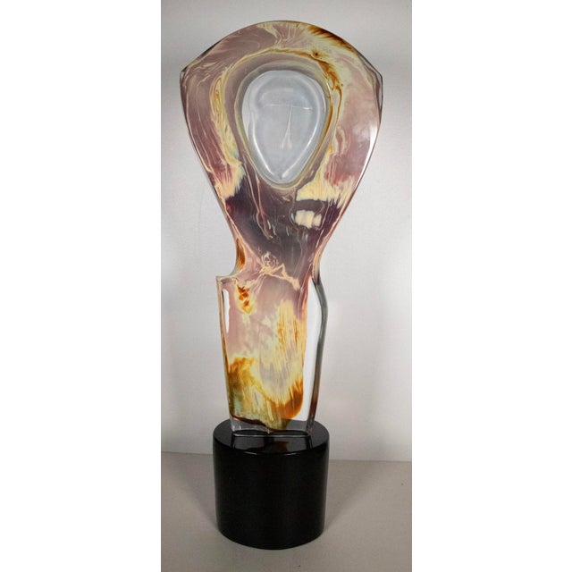 Late 20th Century Dino Rosin - Relax -Murano Calcedonia Glass Sculpture - 30" H For Sale - Image 4 of 7