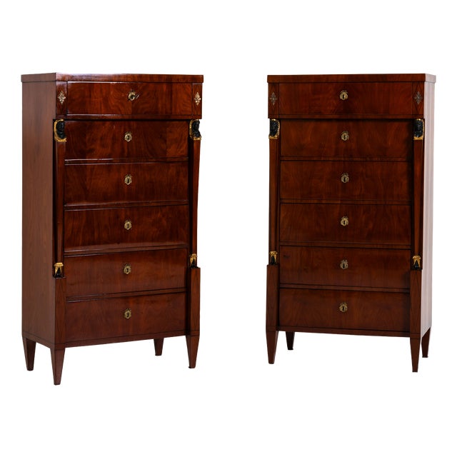 Empire Semainières, Vienna, Austria, 1810, Set of 2 For Sale