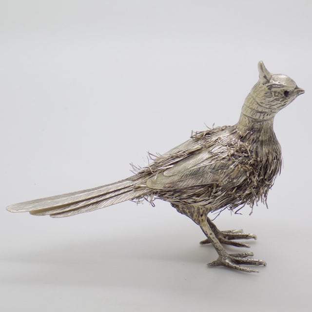 Vintage Italian Silver Bird Figurine, 1970s For Sale - Image 3 of 13