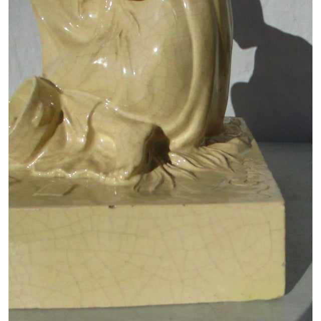 Ceramic 1930s Armand Godard French Faience Fortune Teller Figure For Sale - Image 7 of 13