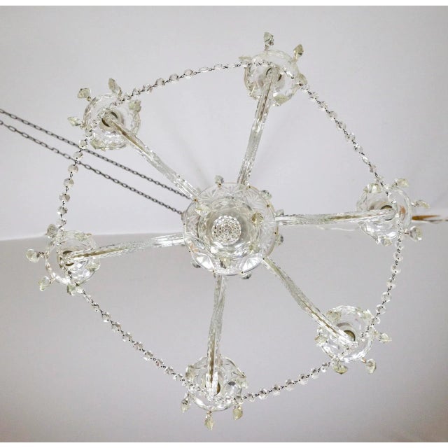 Mid 20th Century Georgian Style Cut Crystal Chandelier For Sale - Image 9 of 13