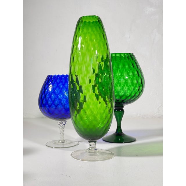 Mid-Century Empoli Glass, 1960s, Set of 3 For Sale - Image 13 of 18