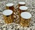 1960s Vintage Hollywood Recency Gold Gilded Porcelain Demitasse Espresso Set - 5 Cups & 3 Saucers - 8 pcs For Sale - Image 5 of 11