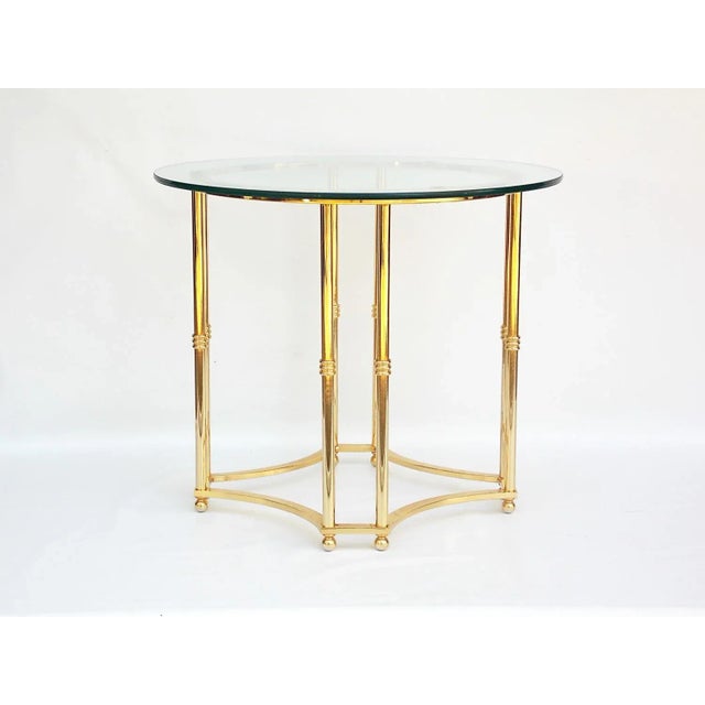 Hollywood Regency Brass Side Table For Sale - Image 11 of 12
