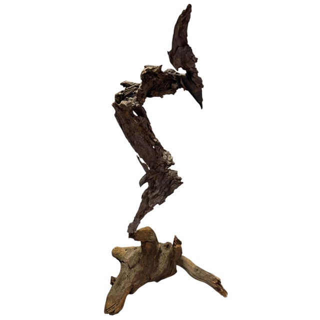 Contemporary Late 20th Century Signed Lubomir Tomaszewski Monumental Wood and Copper Bird Sculpture, 45 Inches For Sale - Image 3 of 15