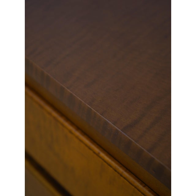 Vintage Bench Made Tiger Maple 4 Drawer Bachelor Chest For Sale - Image 13 of 16