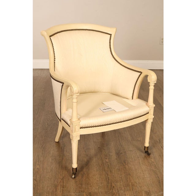 Henredon Henredon French Directoire Style Painted Armchair For Sale - Image 4 of 18