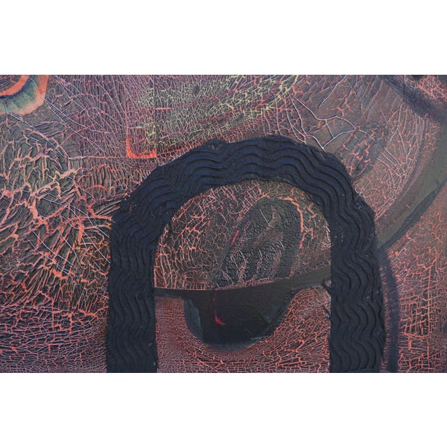 Contemporary Primordial Abstract #1, Dark Textural Large-Scale Contemporary Abstract by Marc Foster Grant For Sale - Image 3 of 5