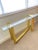 Metal 1970s Brass & Glass “Z” Console Table After Karl Springer For Sale - Image 7 of 12