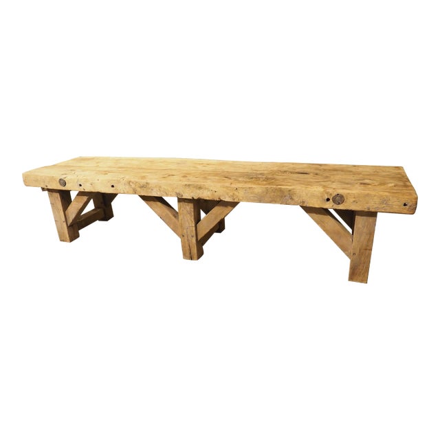 1940s French Elm Aviation Work Bench For Sale