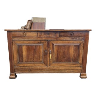 French 19th Century Louis Philippe Two Door Walnut Buffet For Sale