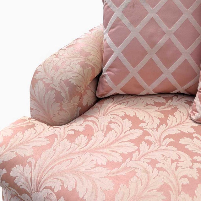 1980s Postmodern Pink Floral Curved Sectional Sofa For Sale In Los Angeles - Image 6 of 18