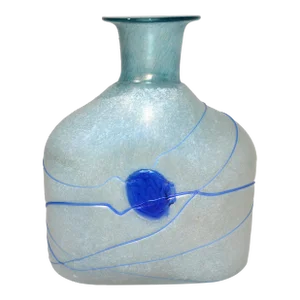Kosta Boda Bertil Vallien Blue Galaxy Art Glass Vase Decanter Scandinavian 1950