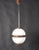 Mid-Century Italian Lattimio Glass and Brown Enamelled Aluminum Chandelier, 1970s For Sale - Image 4 of 13