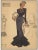 1940s Rare Large Mid-Century French Fashion Design Print, Evening Dress, Matted For Sale - Image 4 of 4