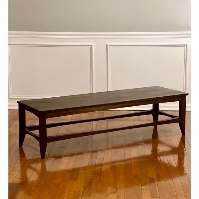 Mid 20th Century Scandinavian Dark Walnut Coffee Table - Refinished For Sale In Philadelphia - Image 6 of 11